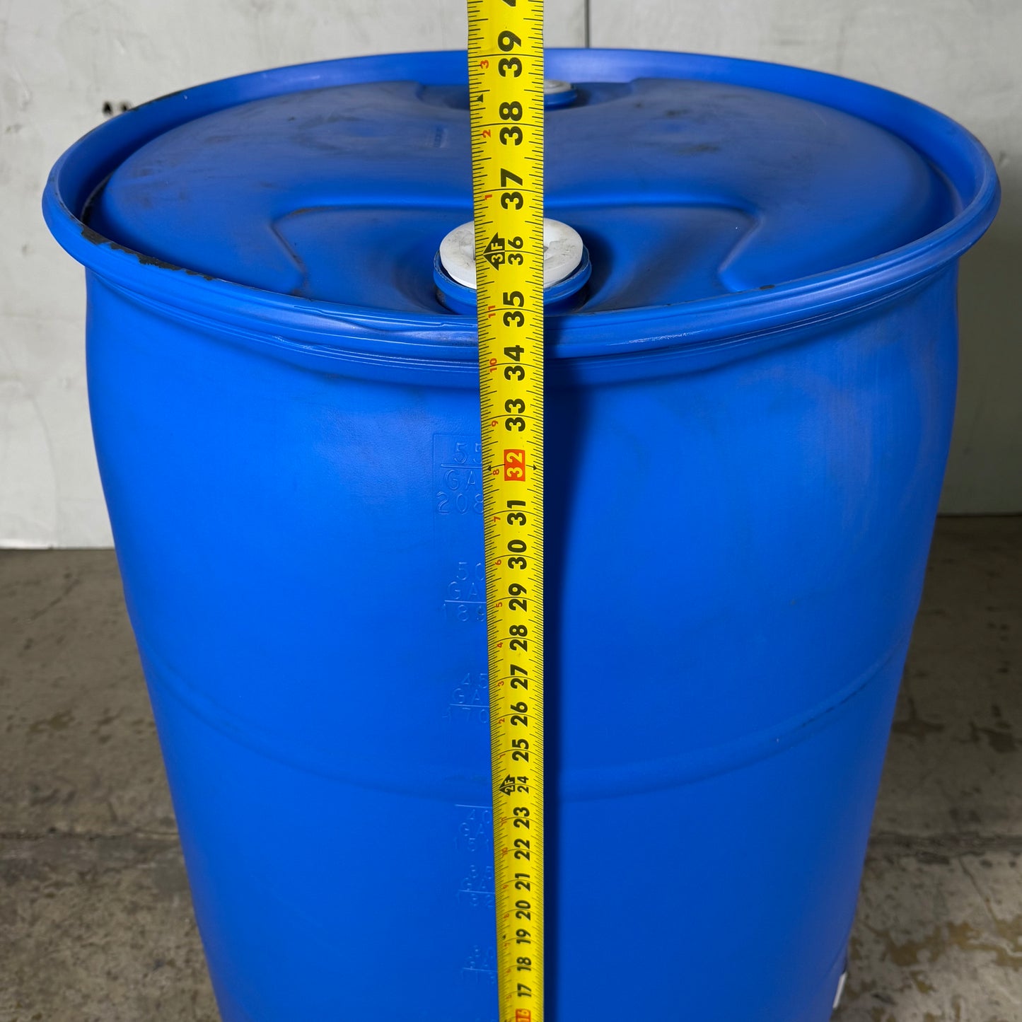 ZA@ GREIF Empty Blue Drums 55 Gallons/208L USA/R1874/24RL Sz 34.5”Hx22.5”D (New)