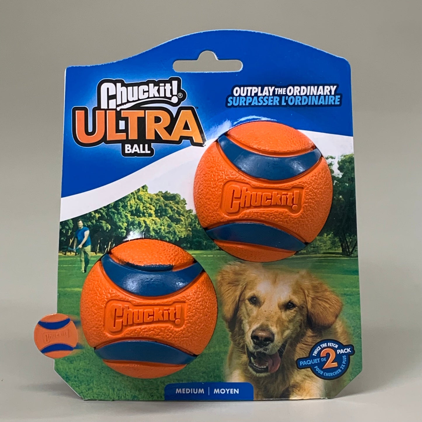 ZA@ CHUCK IT! Durable Ultra Ball (2 PACK, 4 BALLS TOTAL) Bouncy Dog Toy Orange 17001 C