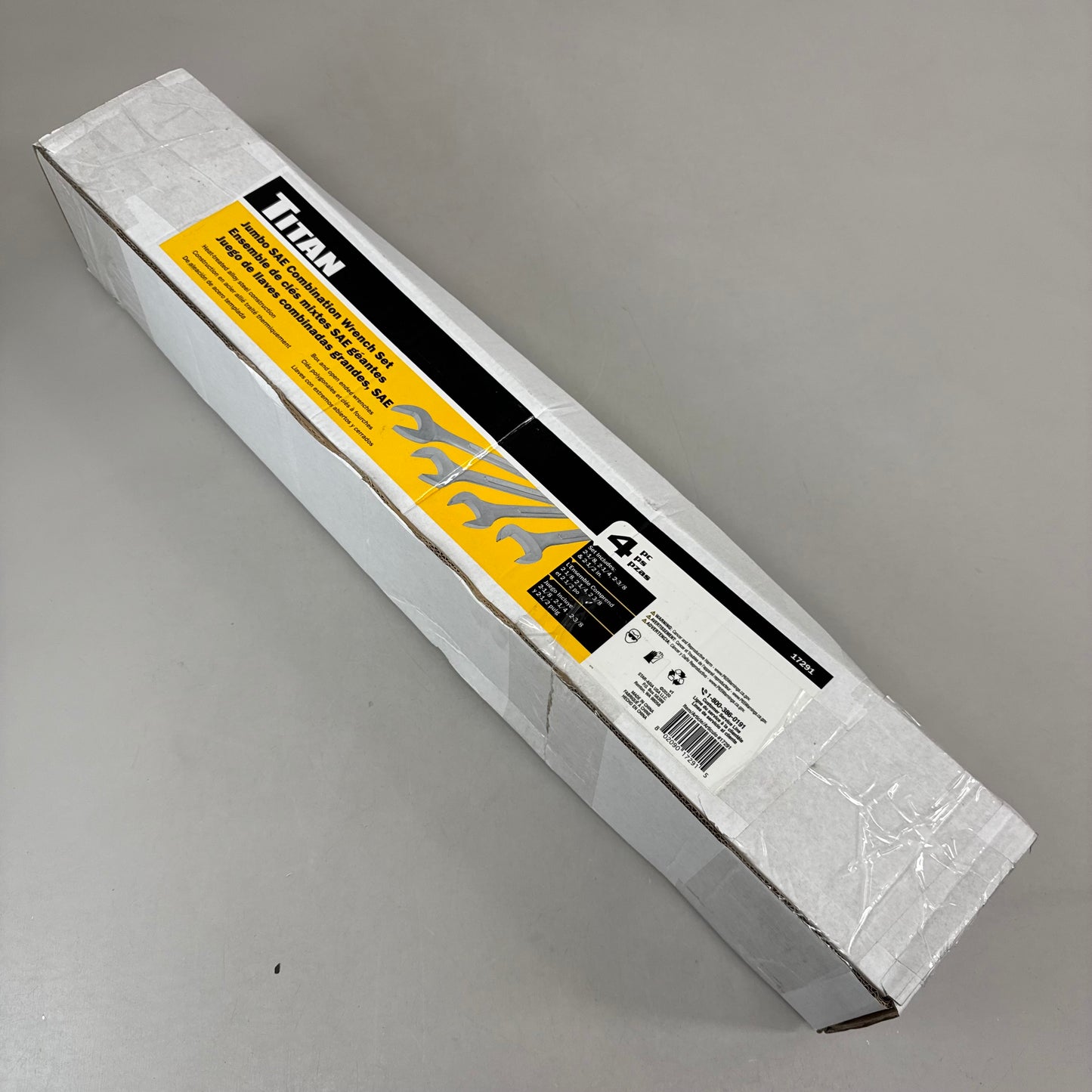 TITAN (4 Pieces) Jumbo SAE Combination Wrench Set 2-1/8" to 2-1/2" 17291