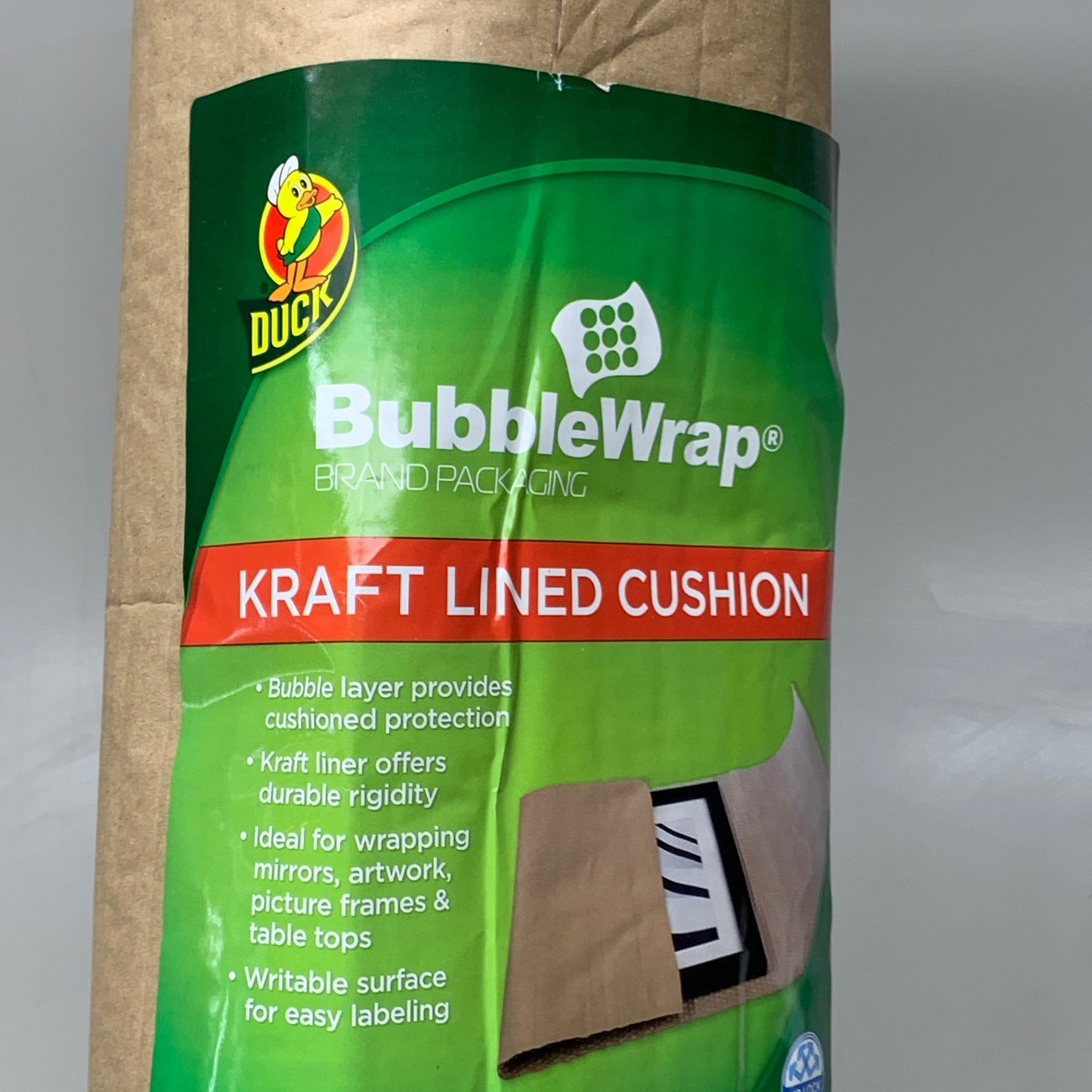 DUCK BUBBLE WRAP 2 PK Kraft Lined Cushion 40 SQ FT 24 IN x 20 FT Dual Layer 075353149010