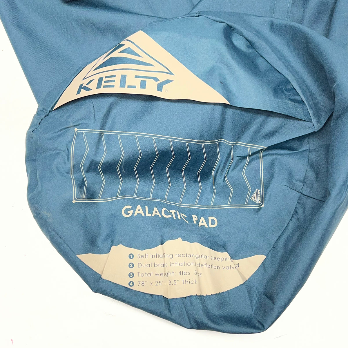 KELTY Polyester Galactic Si Sleeping Pad Self Inflating 48"x25" Blue 37451020