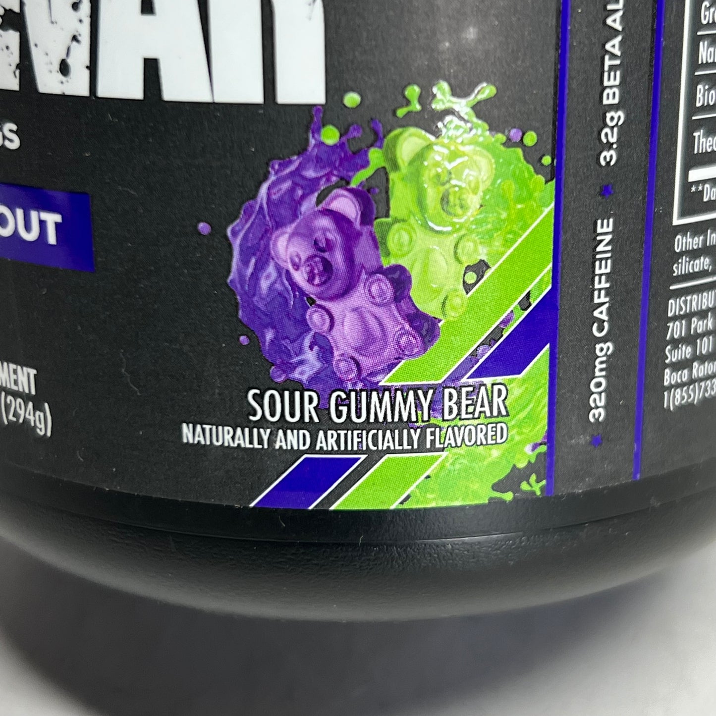 REDCON1 Pre-Workout, Sour Gummy Bear 20 Serving 10.37 oz BB 11/28