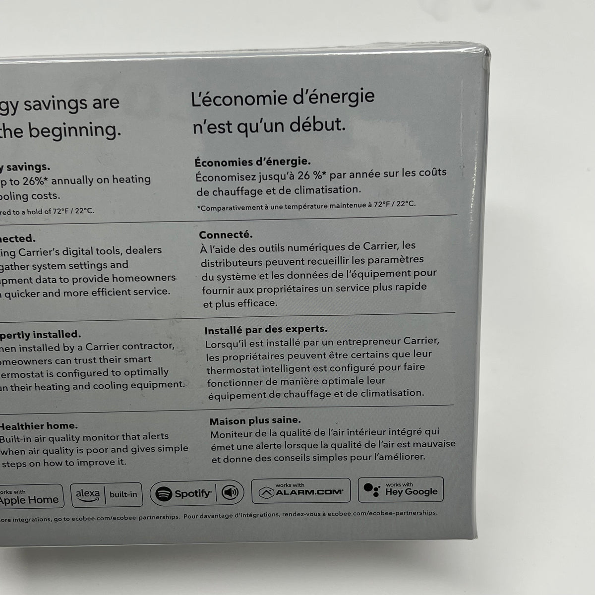 CARRIER Ecobee Smart Thermostate W/ Air Quality Monitor Black EB-STATE6ICR-01