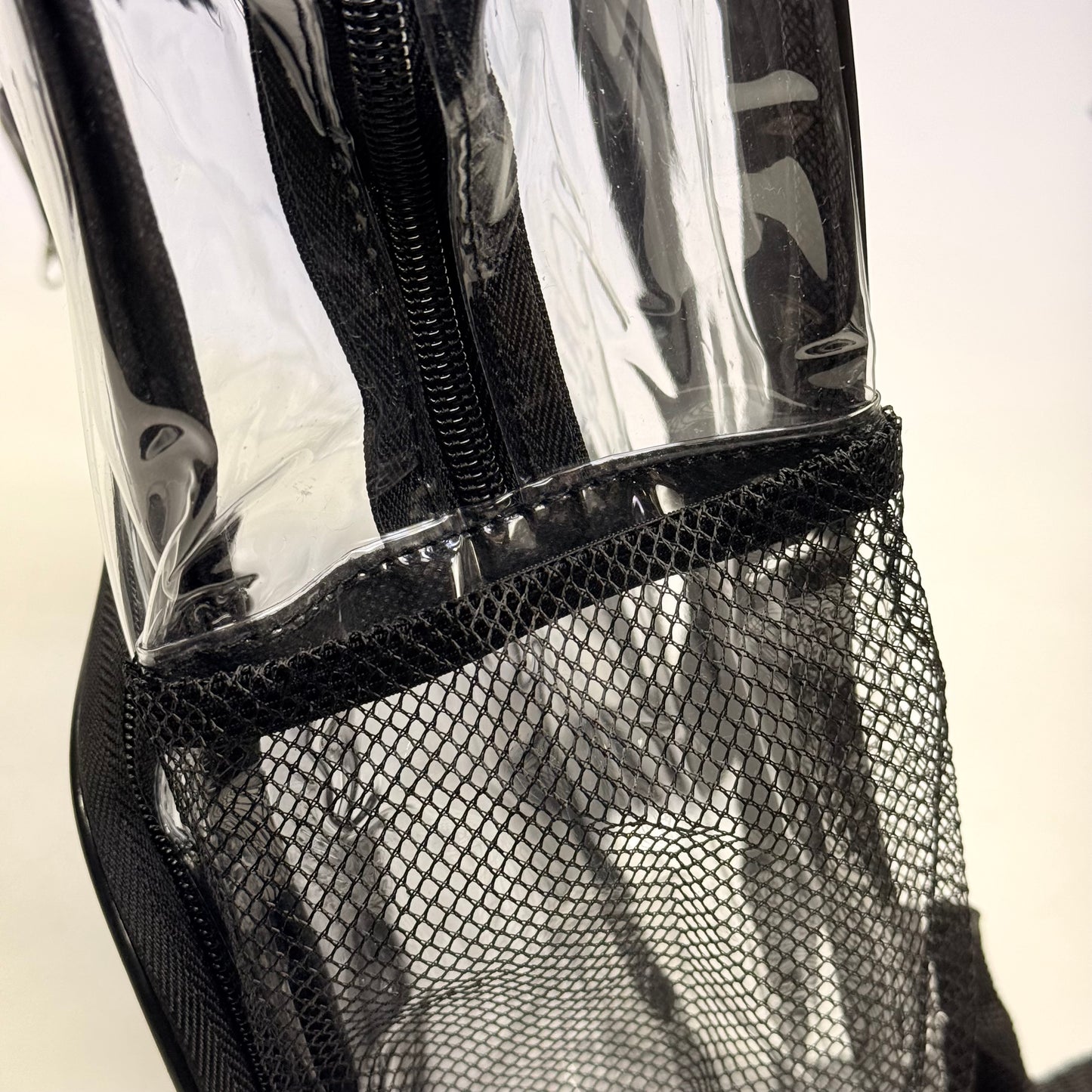 BWAP 17" Clear Plastic Backpack 17" x 12" x 6" Color Black BP1643