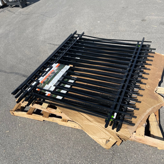 ZA@ Pallet of TUFFBILT Mitchel 3 Rail Fence Panels 5’x6’ ~60 lbs ALUMINUM (NEW)