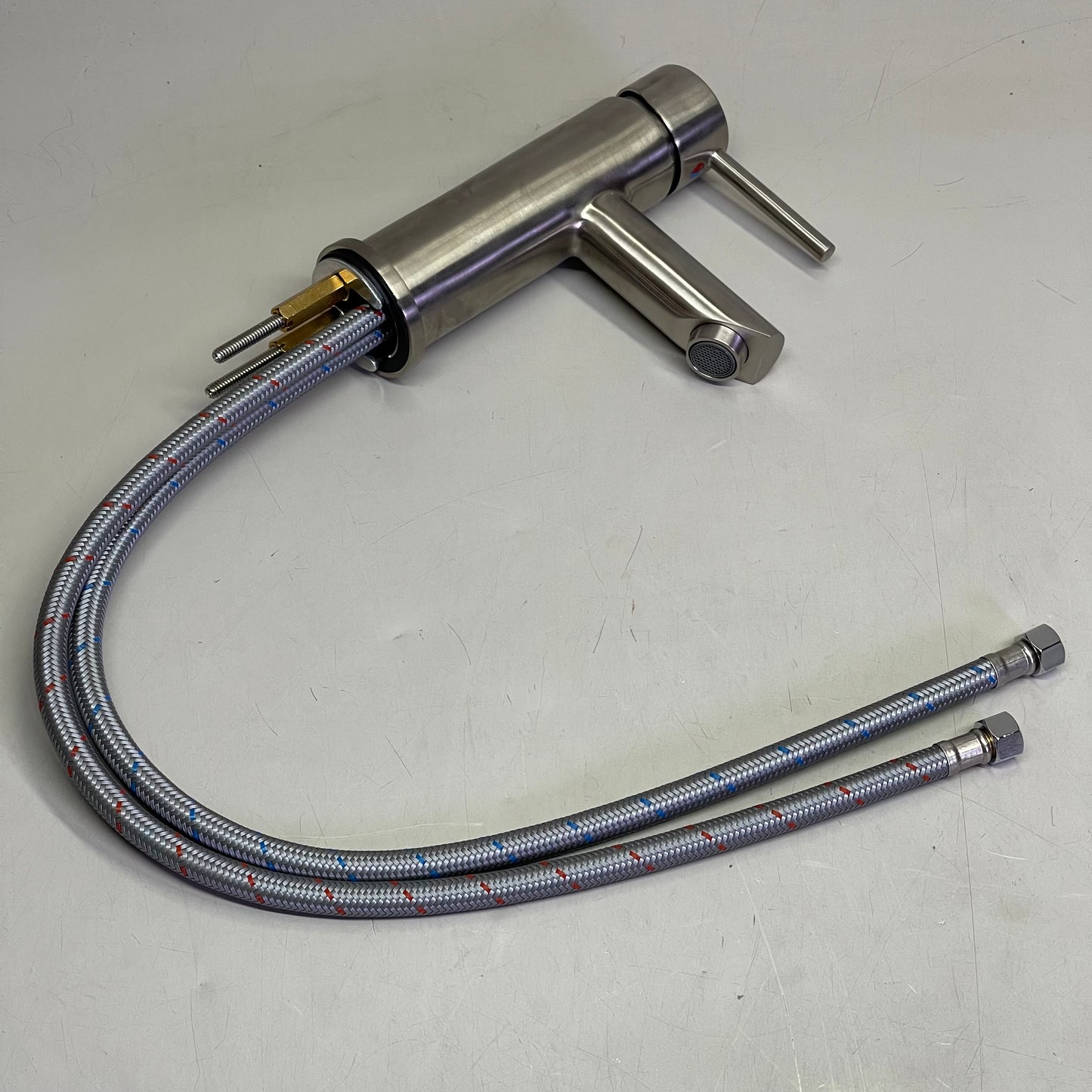 SYMMONS Dia Single Handle Bathroom Faucet Satin Nickel