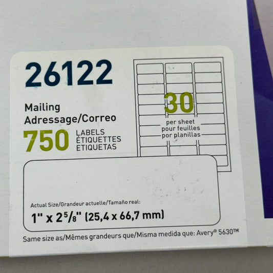 BUSINESS SOURCE (750 PACK) Business Source 26122 Clear Mailing Label 1" Width x 2.75" Length Clear