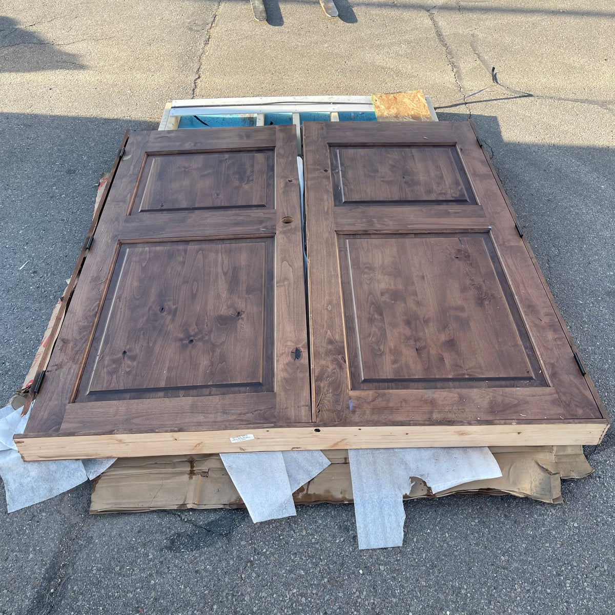 KROSSWOOD French Double Doors 80"x36" (single door) Knotty Alder Wood (AS-IS)
