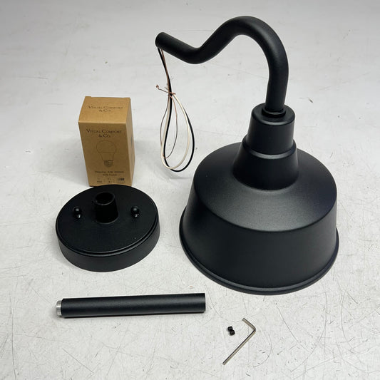 GENERATION LIGHTING  Wall Mount Barn Light Farmhouse Matte Black 8537401EN3-12