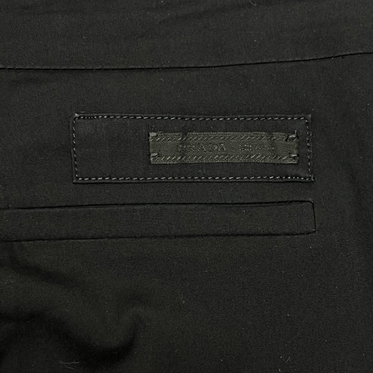PRADA Milano Pants 78% Cotton 10% Nylon 3% Elastane Sz 46 Black