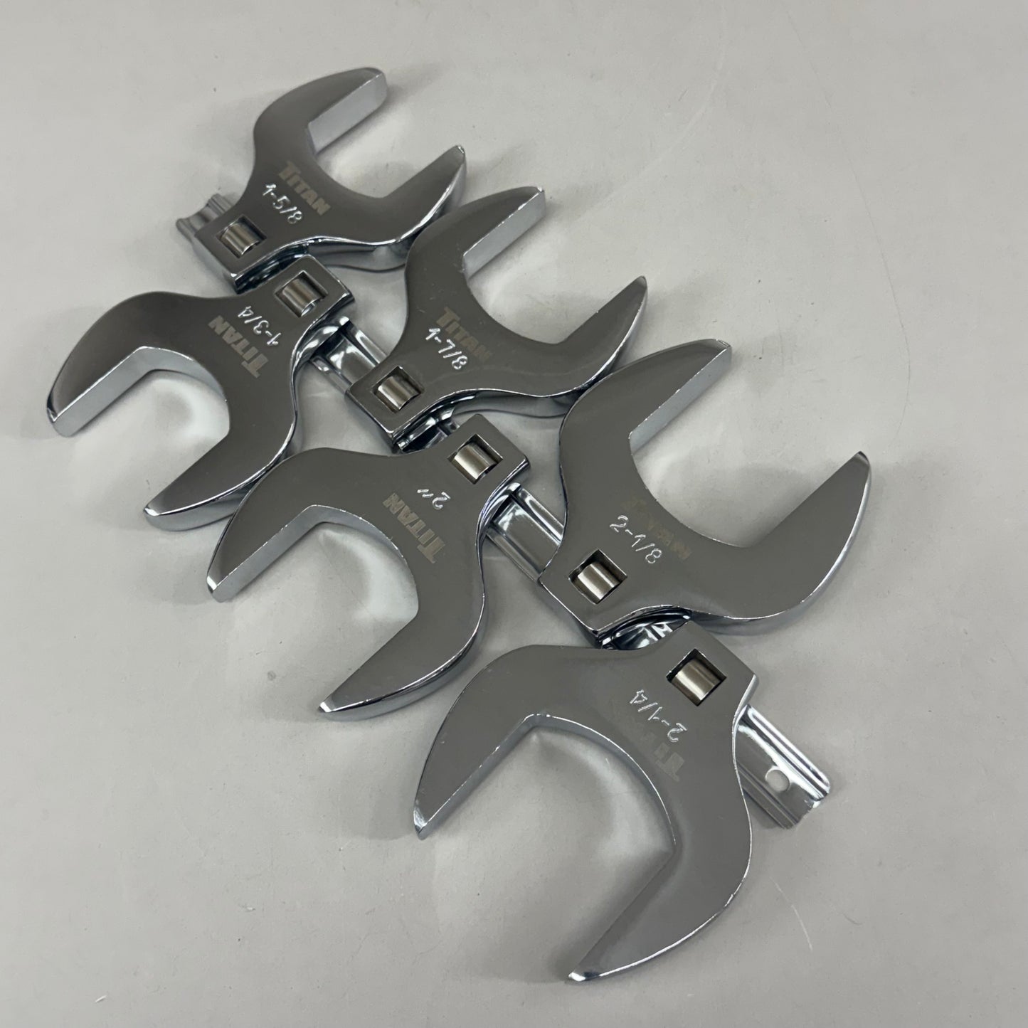 TITAN (6 Piece) Professional Tools Crowfoot Wrench Set 1-5/8 to 2-1/4" 17676