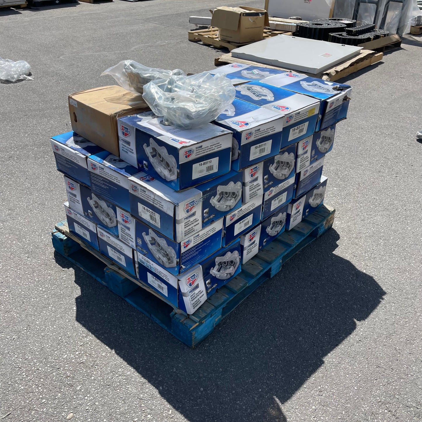 ZA@ Pallet of CAR QUEST (~34 Units) Premium Coated Brake Calipers (see images)