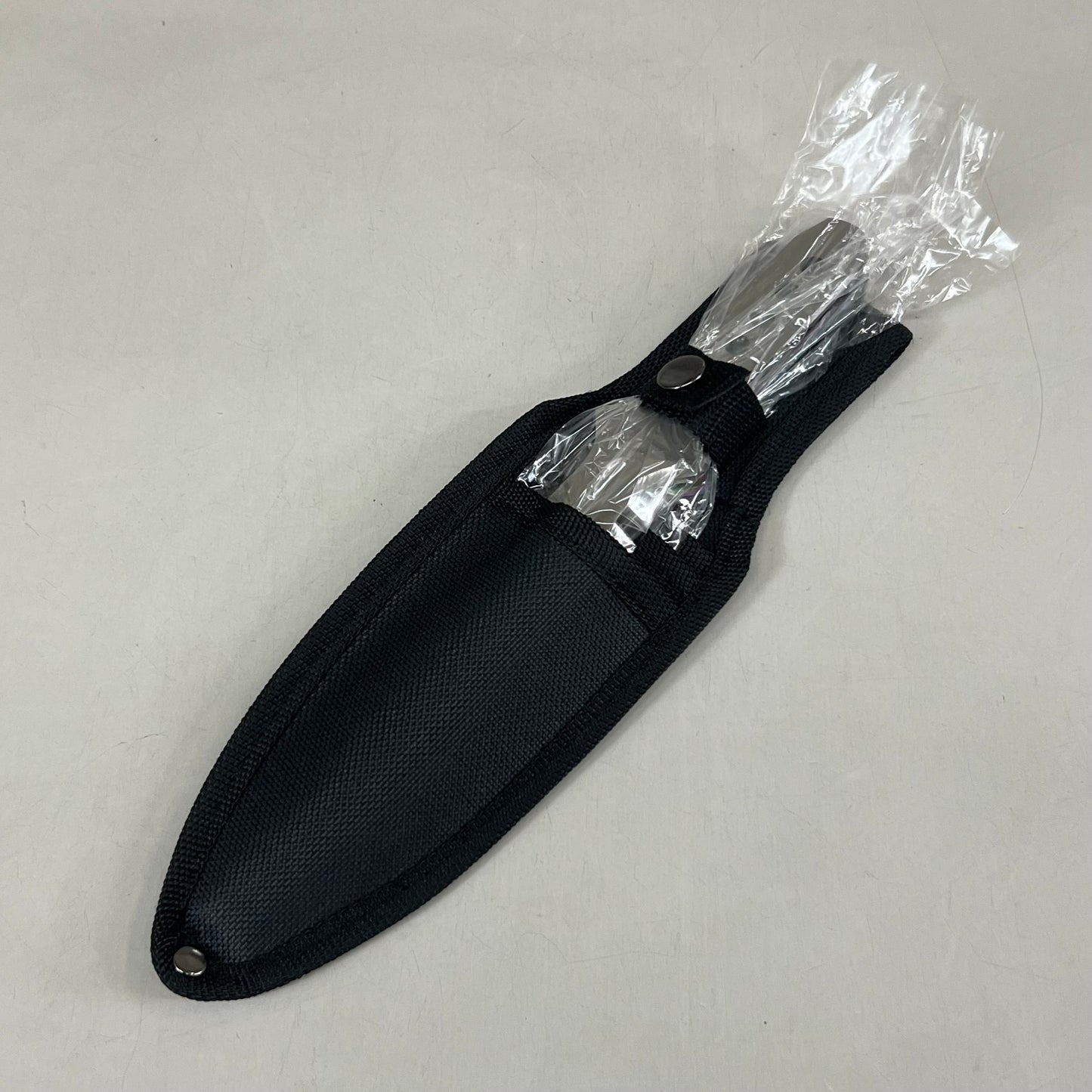 3 Piece Throwing Knife Set W/Sheath 9" Rainbow, Black, Silver Blades TK-114-3MX