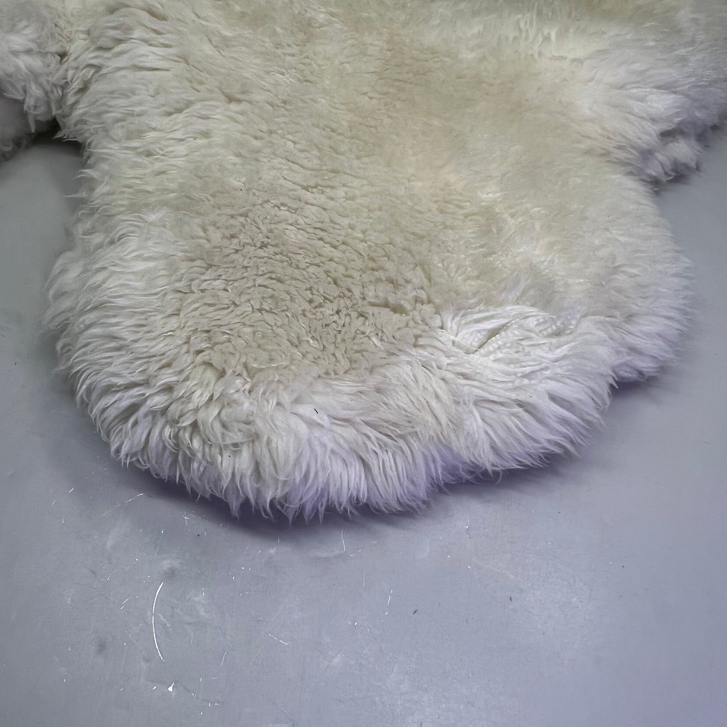 Natural Sheep Skin Area Rug 68"x42" White (Used)