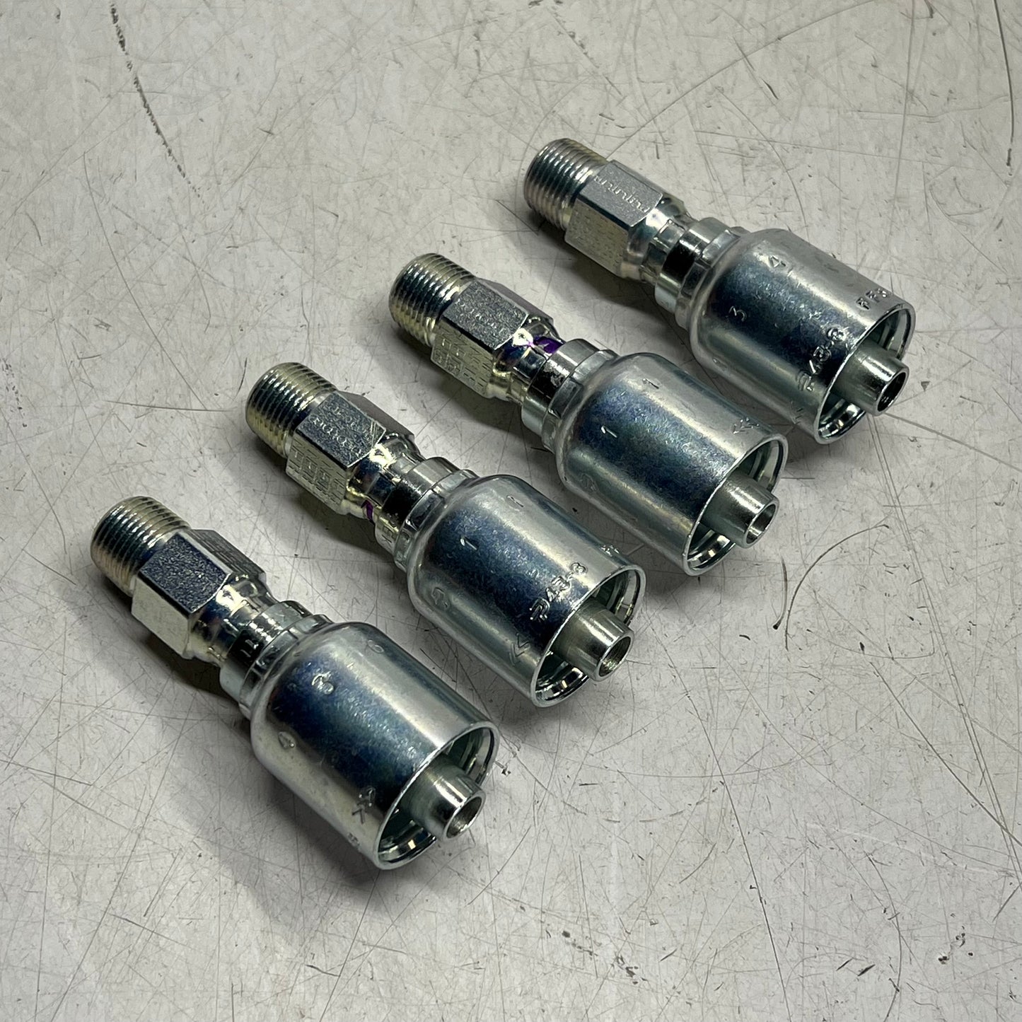 PARKER (4 PACK) Hydraulic Hose Male Npt Swivel Fitting 3/8-18 Thread KP46845