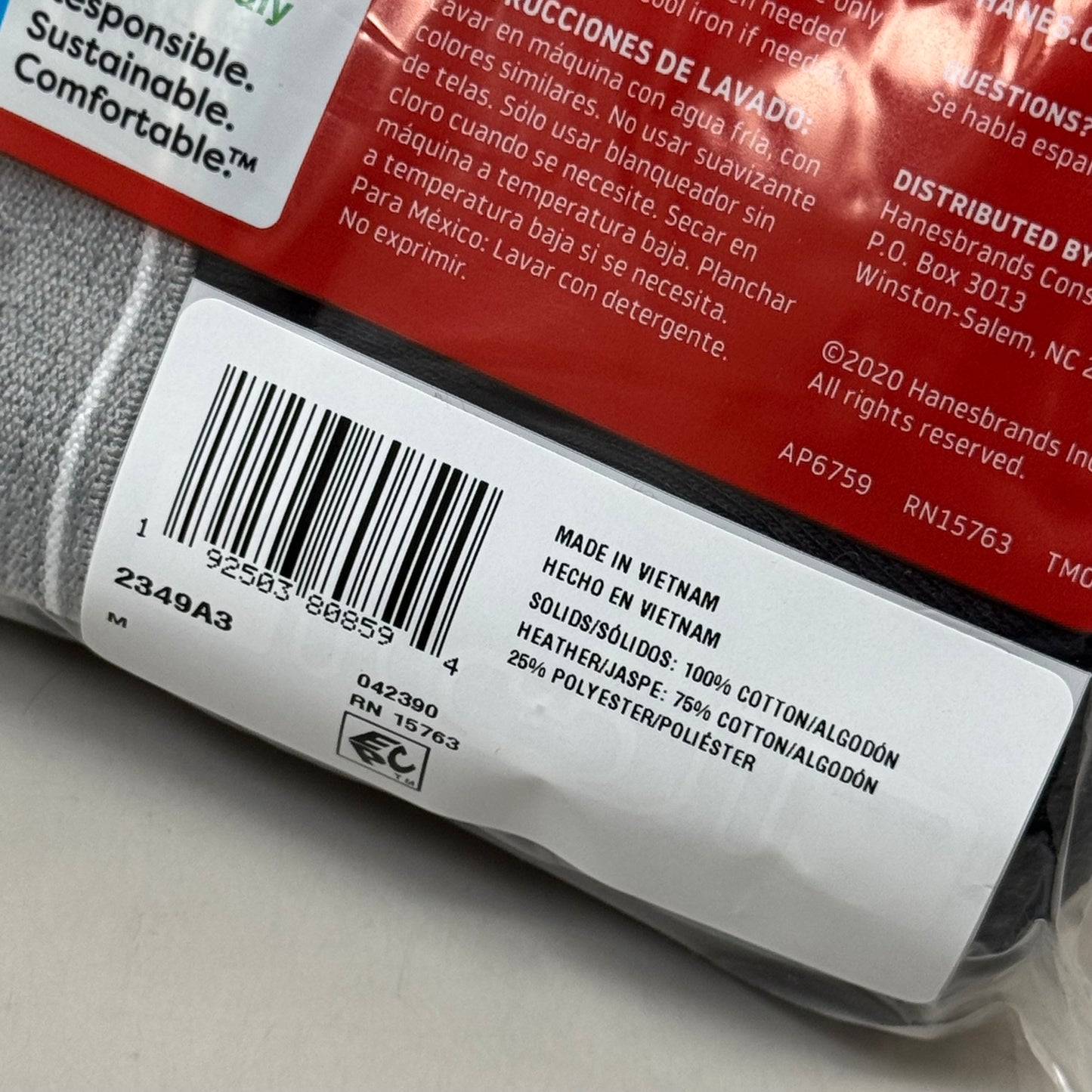 HANES (3 PACK!) Men's Cool Comfort Boxer Briefs Sz M 32-34" Black/Grey 2349A3