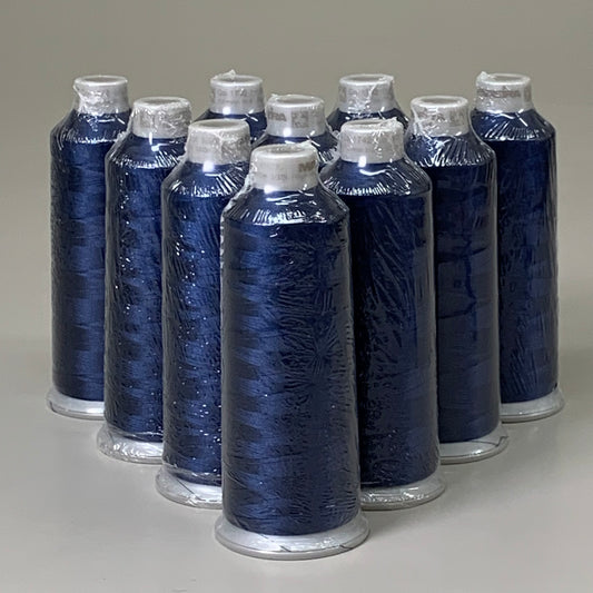 MADEIRA (10 PACK) Polyneon No.#40 Polyester Embroidery Thread 1100yds Blue 1742