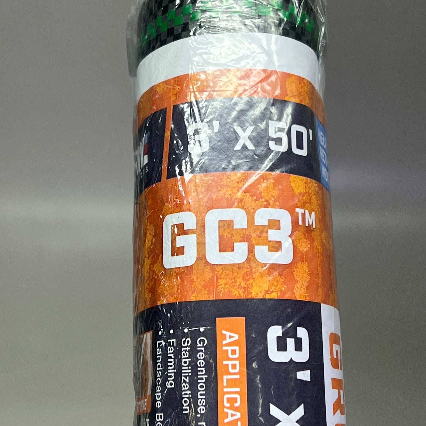 SRW PRODUCTS Ground Cover Fabric GC3 Woven Geotextile  3'x50' Black FGC3 03050