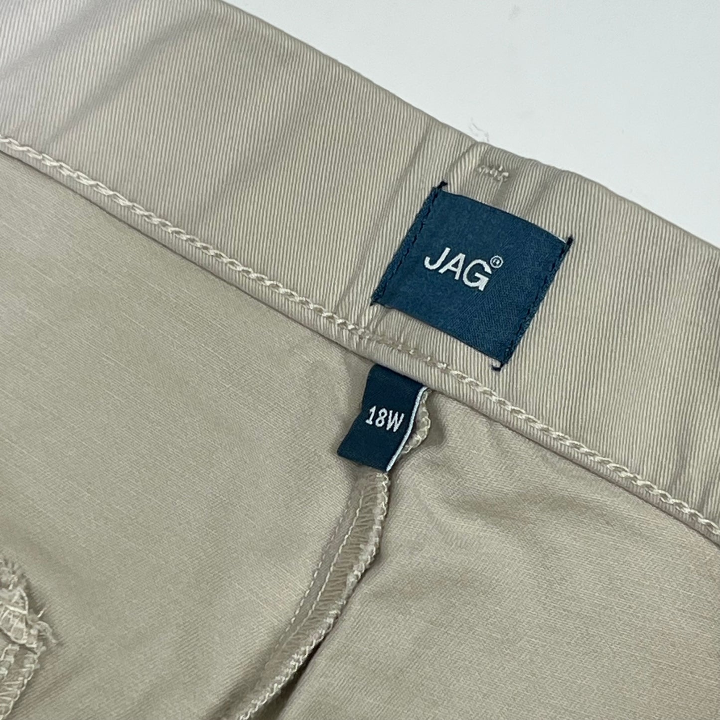 JAG Maddie 8" Pull-on Smoothing Shorts Women's Sz 16 Stone J4314AWL617