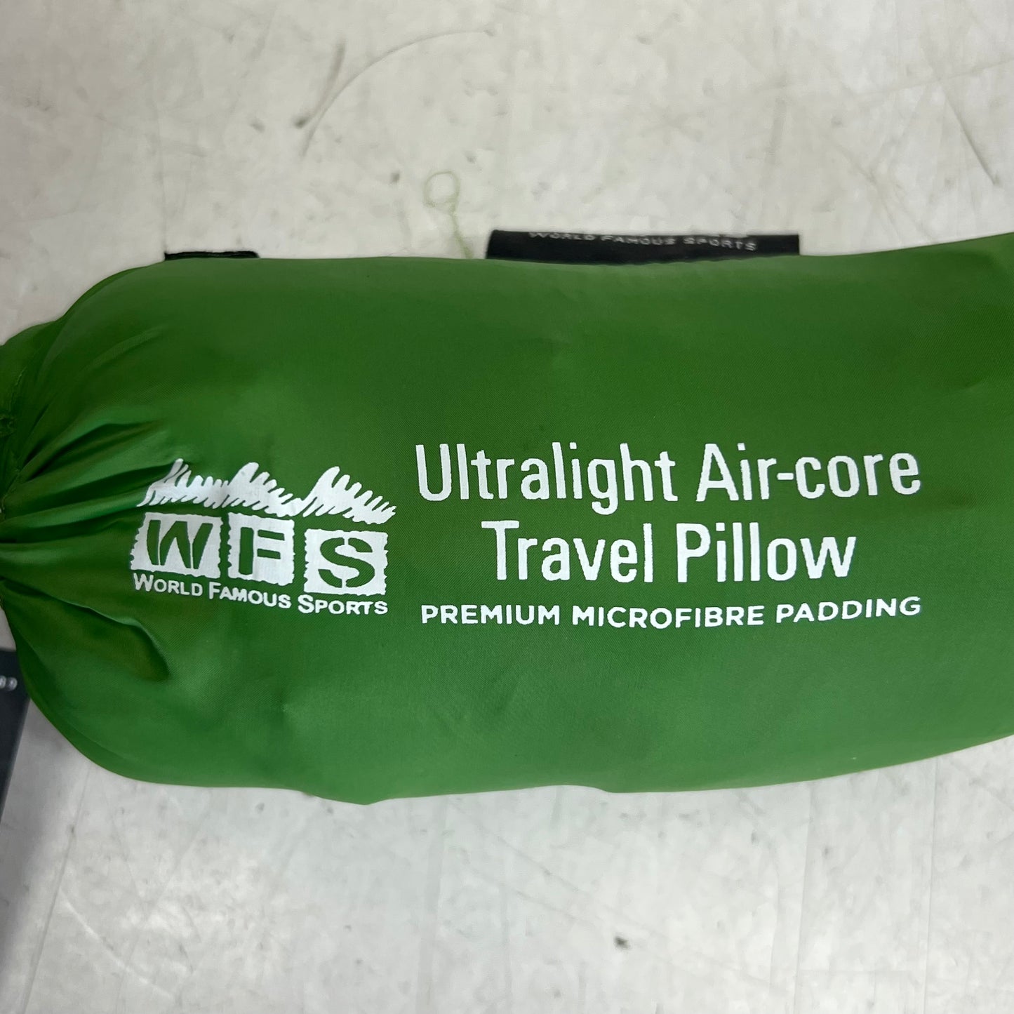 WFS Ultralight Air-core Travel Pillow Premium Macrofibre Padding Green 989PILLOW