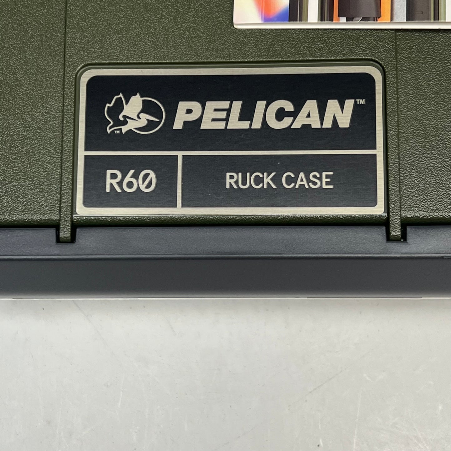 PELICAN  Ruck R60 Case Crushproof 11.14x6.86x3.88" OD Green RKR600-0000-OD