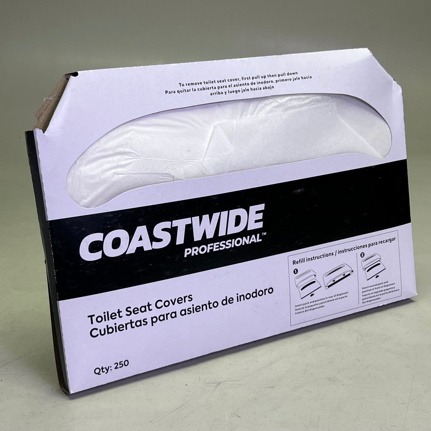 COASTWIDE (5000 Count) Toilet Seat Covers, White CW24775