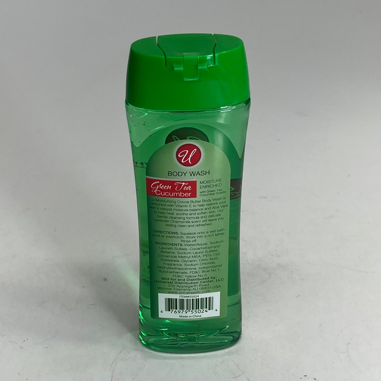 ZA@ U (6 PACK) Green Tea Cucumber Scent Body Wash 12 Fl Oz 55024