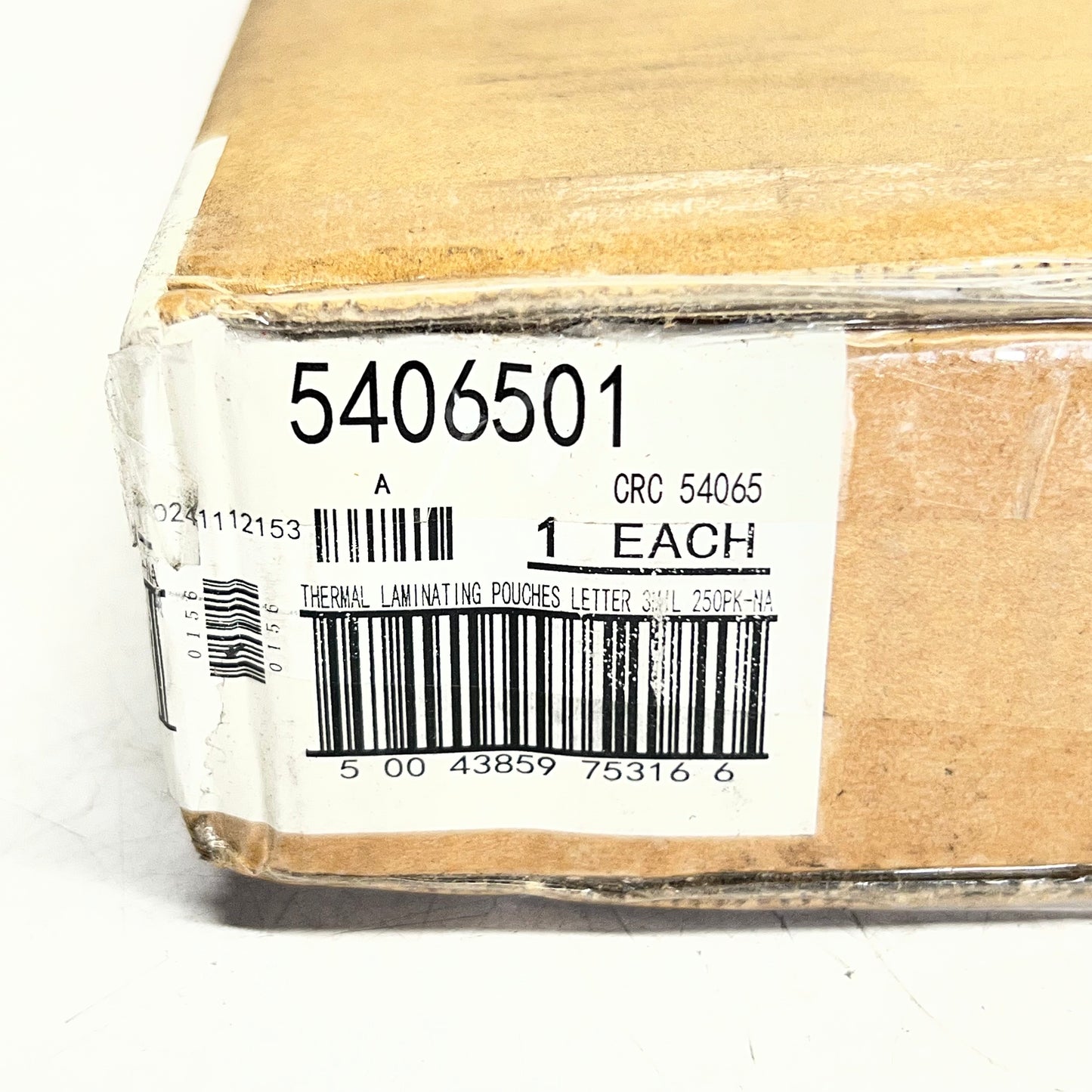 FELLOWES (250 PACK) Thermal Laminating Pouches Letter 3 MiL Sz 9" x 11.5" Clear 5406501