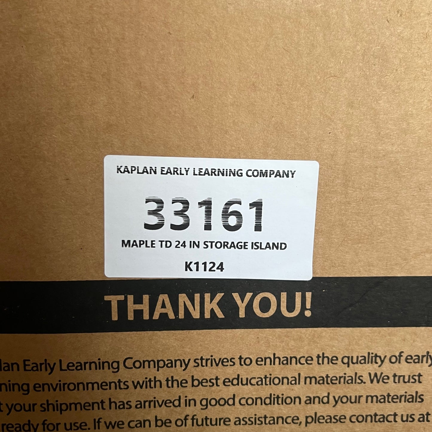 ZA@ KAPLAN Premium Solid Maple Double-Sided Toddler Storage Island Sz 24"W x 36"L x 24"H 33161