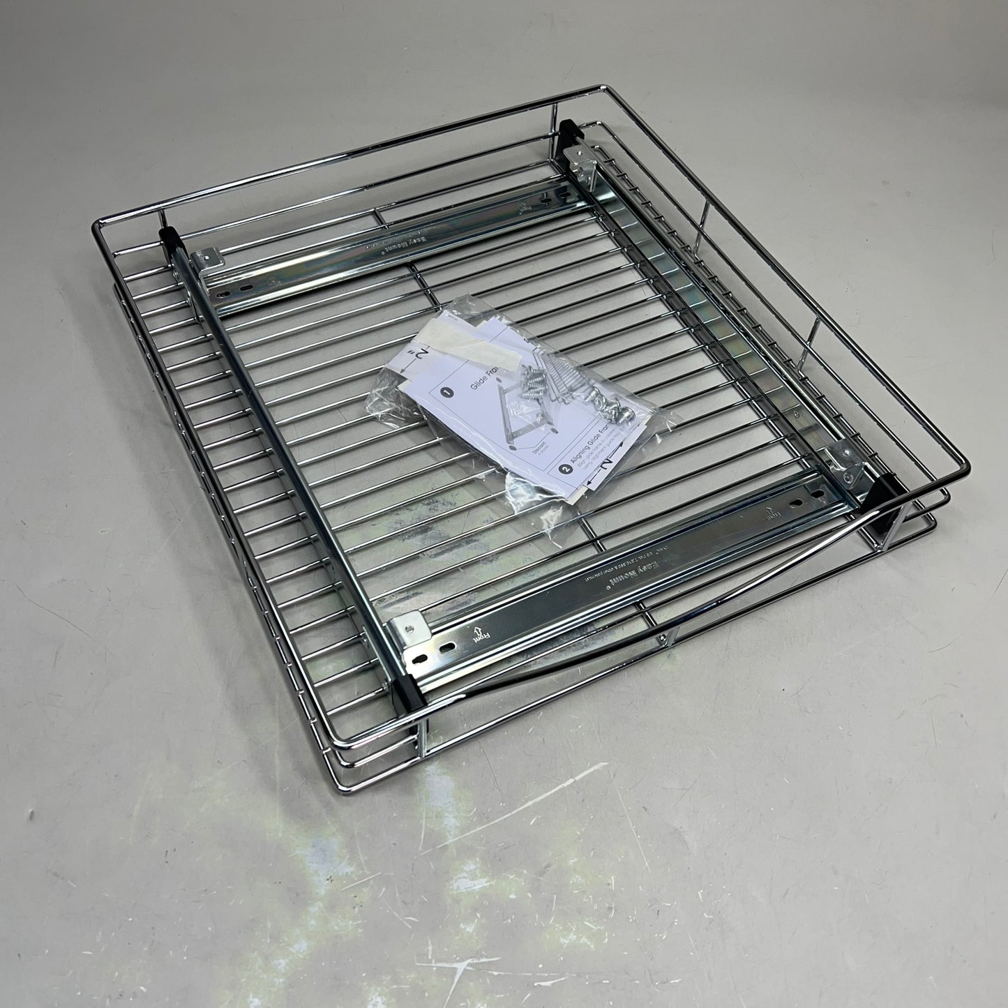 LYNK Easy Mount Professional Roll Out Cabinet Organizer 17"x18" Chrome 401718WB