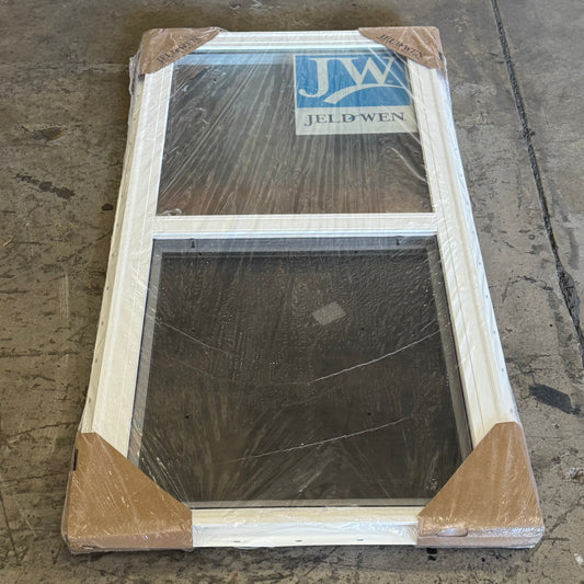 JELD WEN White Vinyl Double Hung Egress Window - Non Grids With Screen Sz 30"H x 60"L V70009