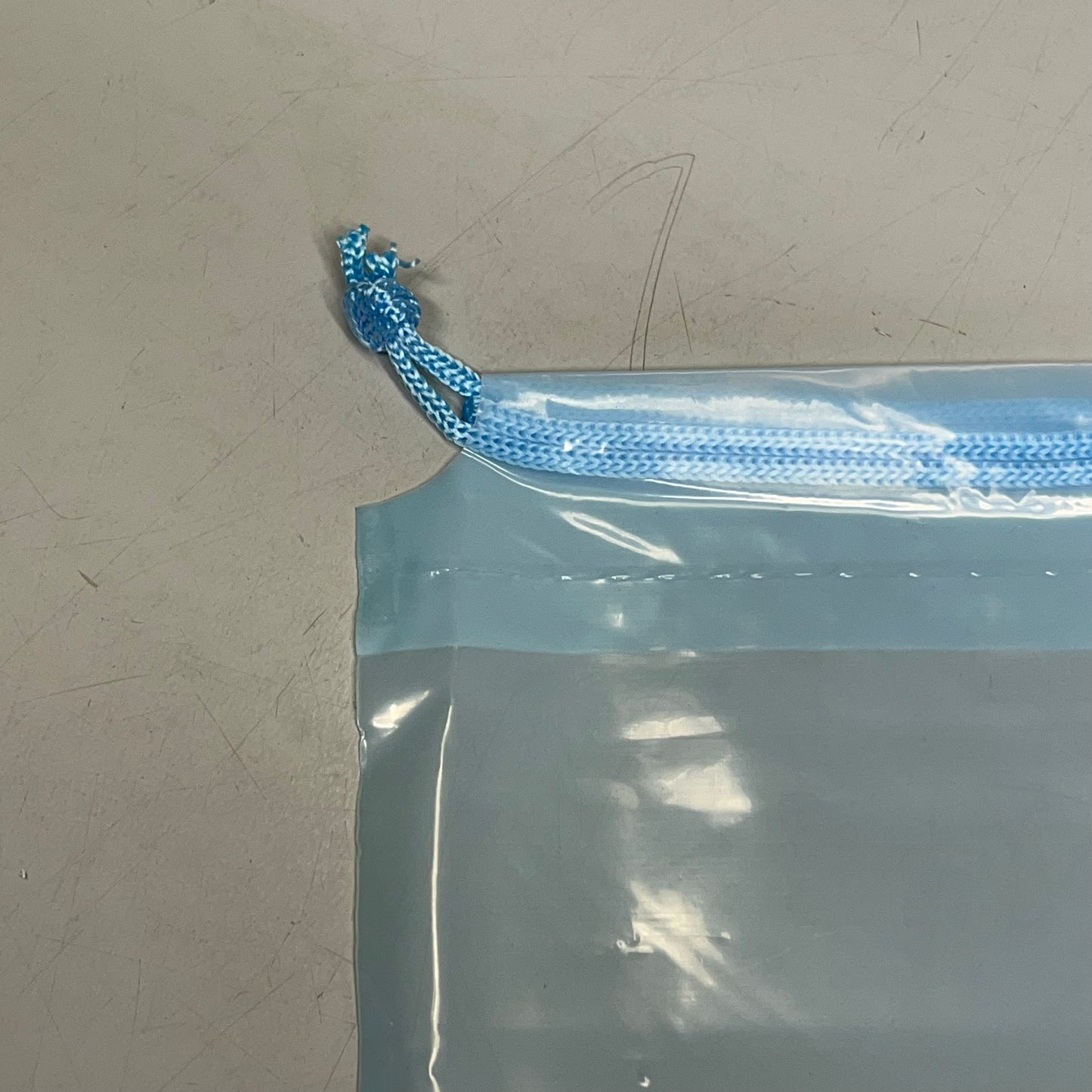 ZA@ SURESTEP (50 PACK) Company Plastic Drawstring Bags 16.5"x11" Baby Blue