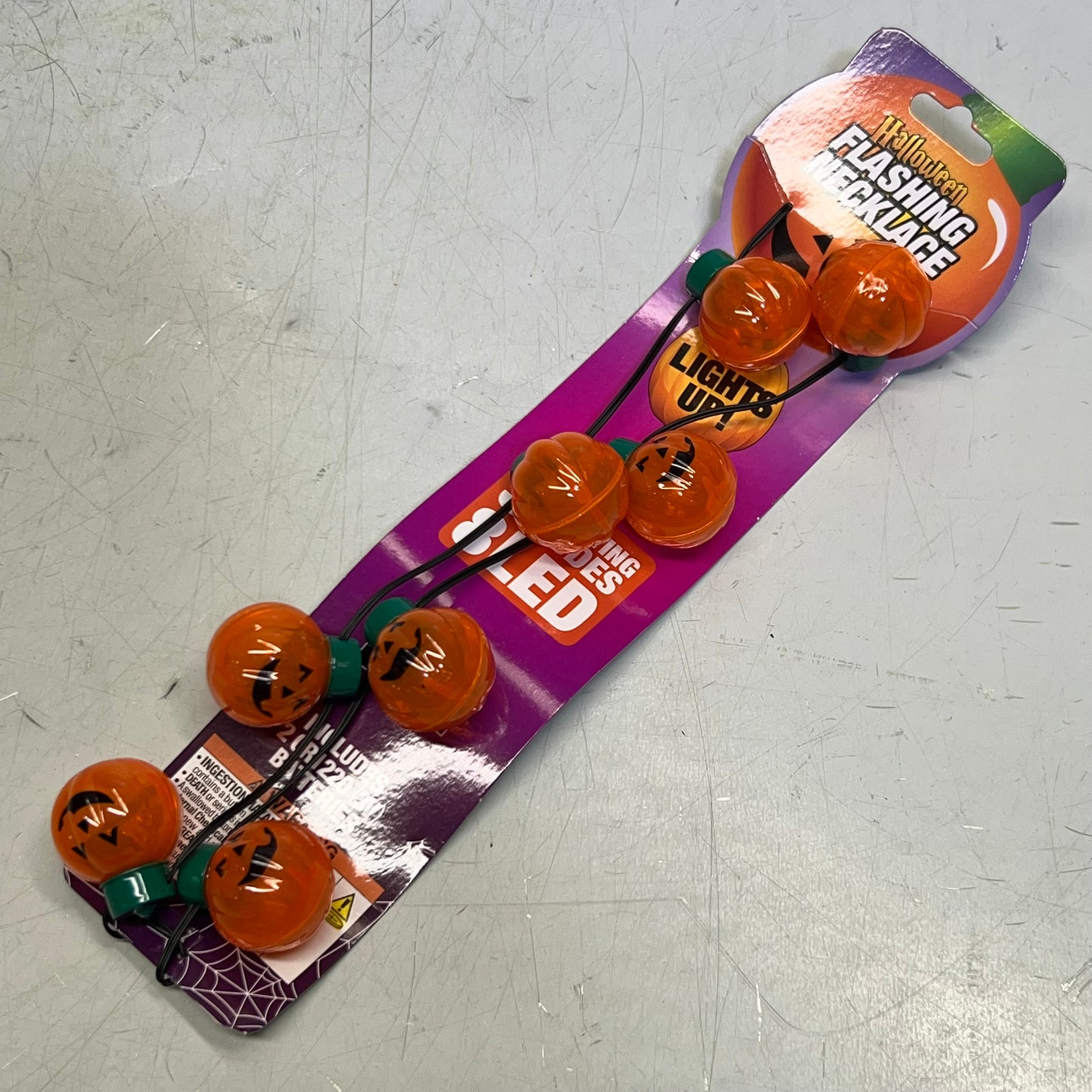 MAGIC SEASON (4 PACK) Halloween Flashing Bulb Necklace Plastic 702921