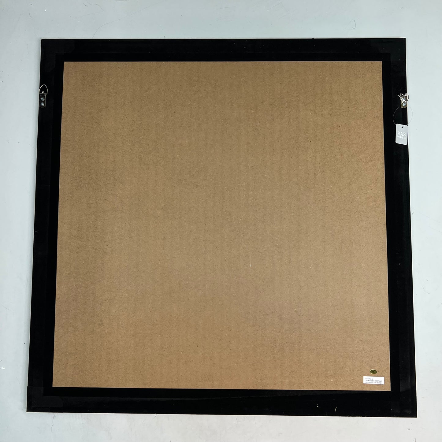 RAZ IMPORTS 2024 Paper Mache Framed Wall Art 32" Tan/White 4428005