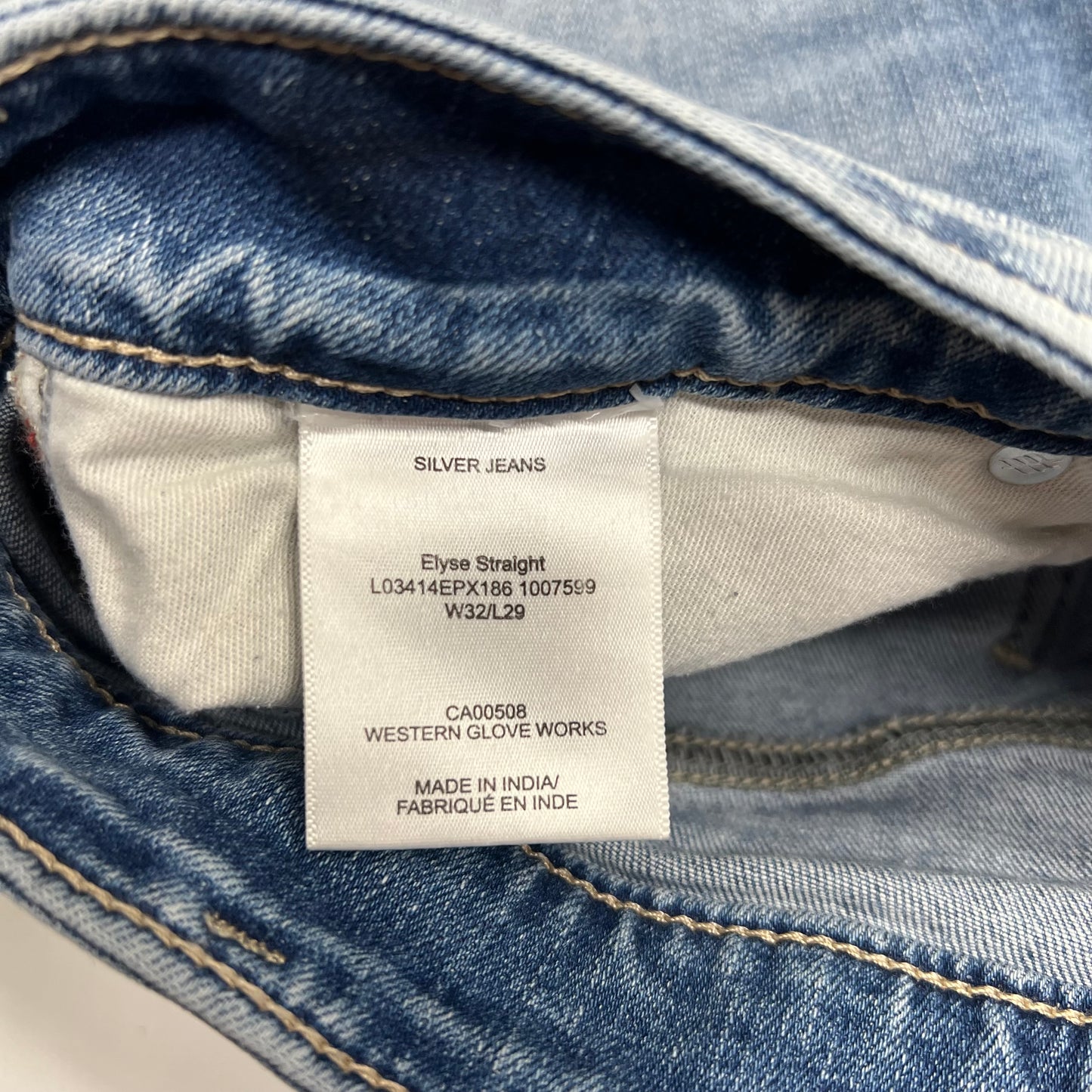 SILVER JEANS CO Elyse Curvy Fit Mid Rise Straight Leg Women's Sz 32/29 Indigo