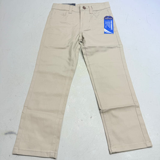NAUTICA JEANS Boys' School Uniform Pants Sz 5 Regular Khaki - NUFDC01E (New)