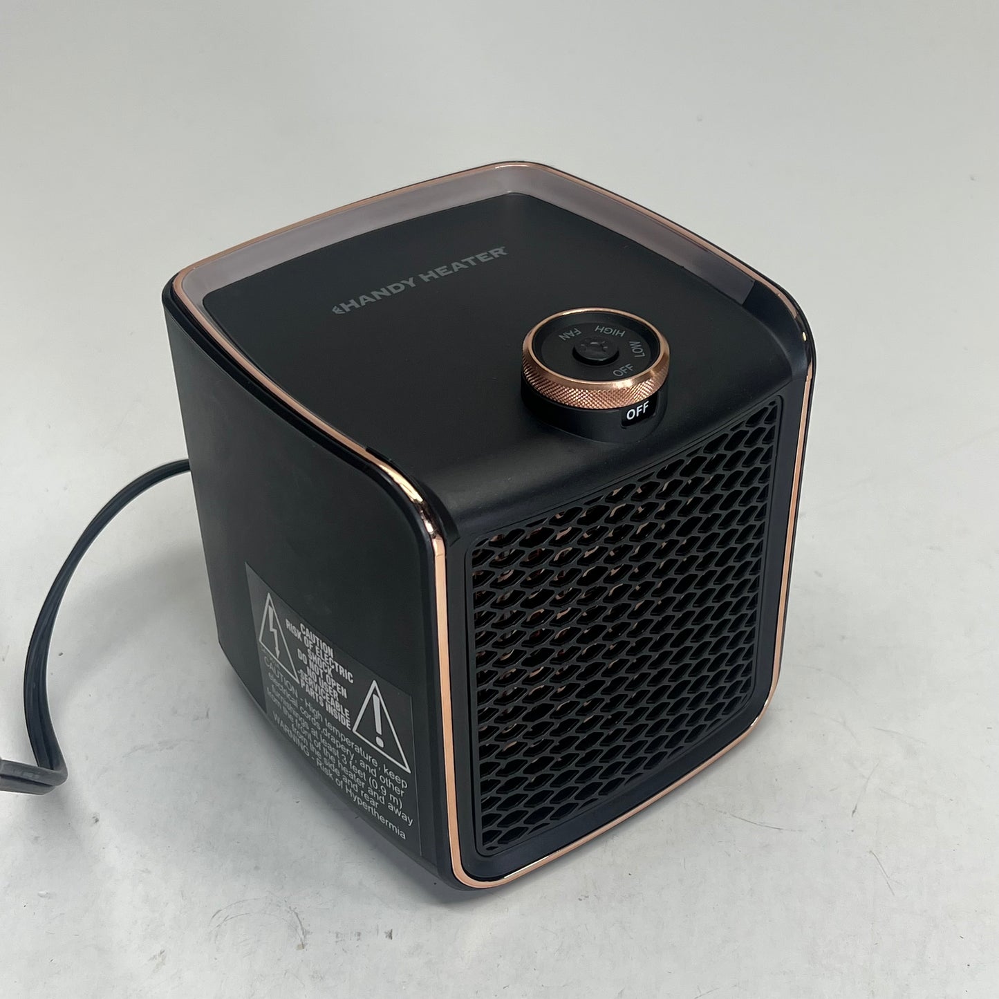 HANDY HEATER Electric Personal Space Heater Furnace 2 Settings Black (Used)