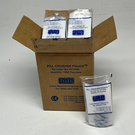 LINKS MEDICAL PRODUCTS  (1000 PACK) Silent Knight Pill Crusher Pouch PC1|000