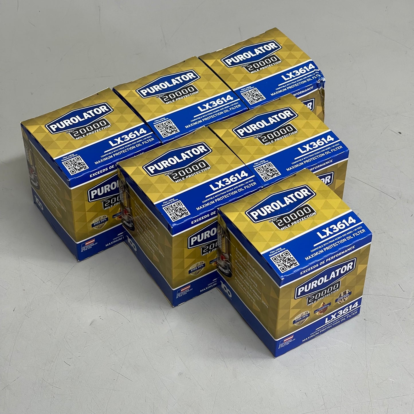 PUROLATOR (6 PACK) Maximum Protection Oil Filter 20000 Miles LX3614