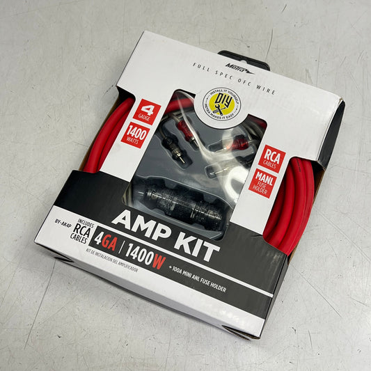 METRA Wire Installation Kit Rca Patch Cables 1400W Amplifier 4AWG BY-AK4P