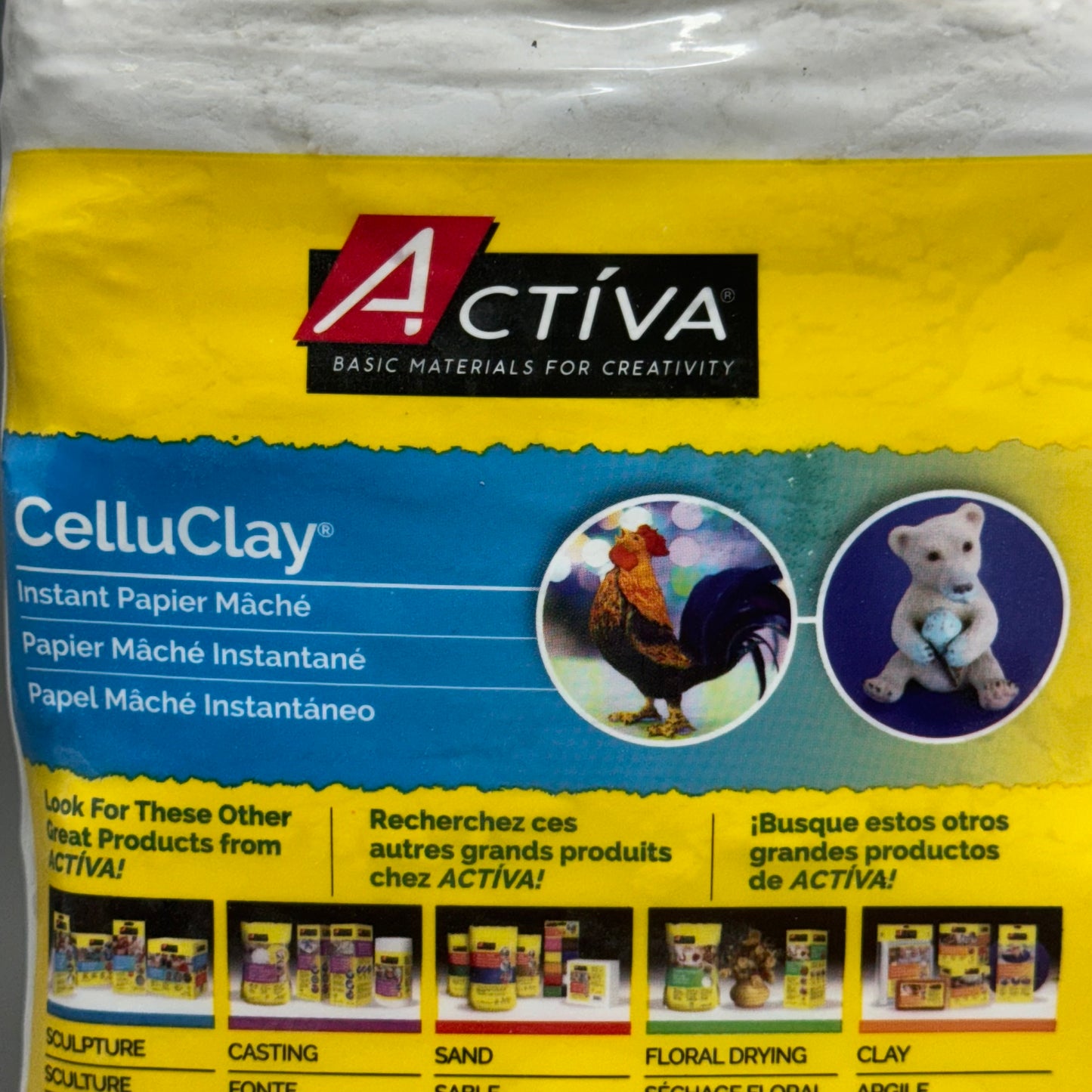 ACTIVA Basic Materials For Creativity CelluClay 5 LBS White