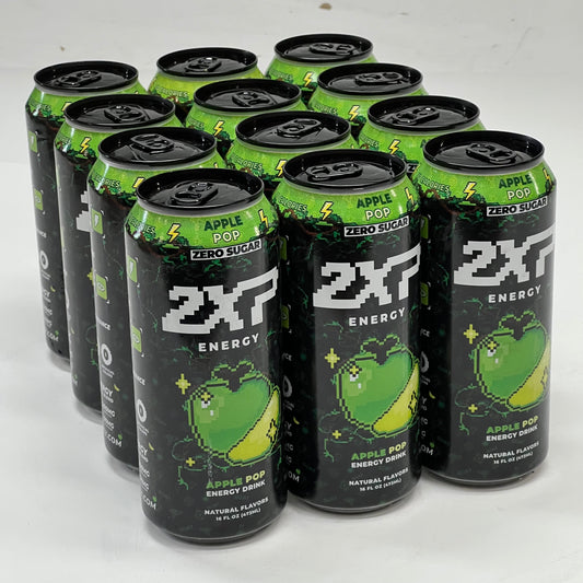 ZA@ APPLE POP (12 PACK) 2XP Energy Drink 16 fl oz. BB 07/28