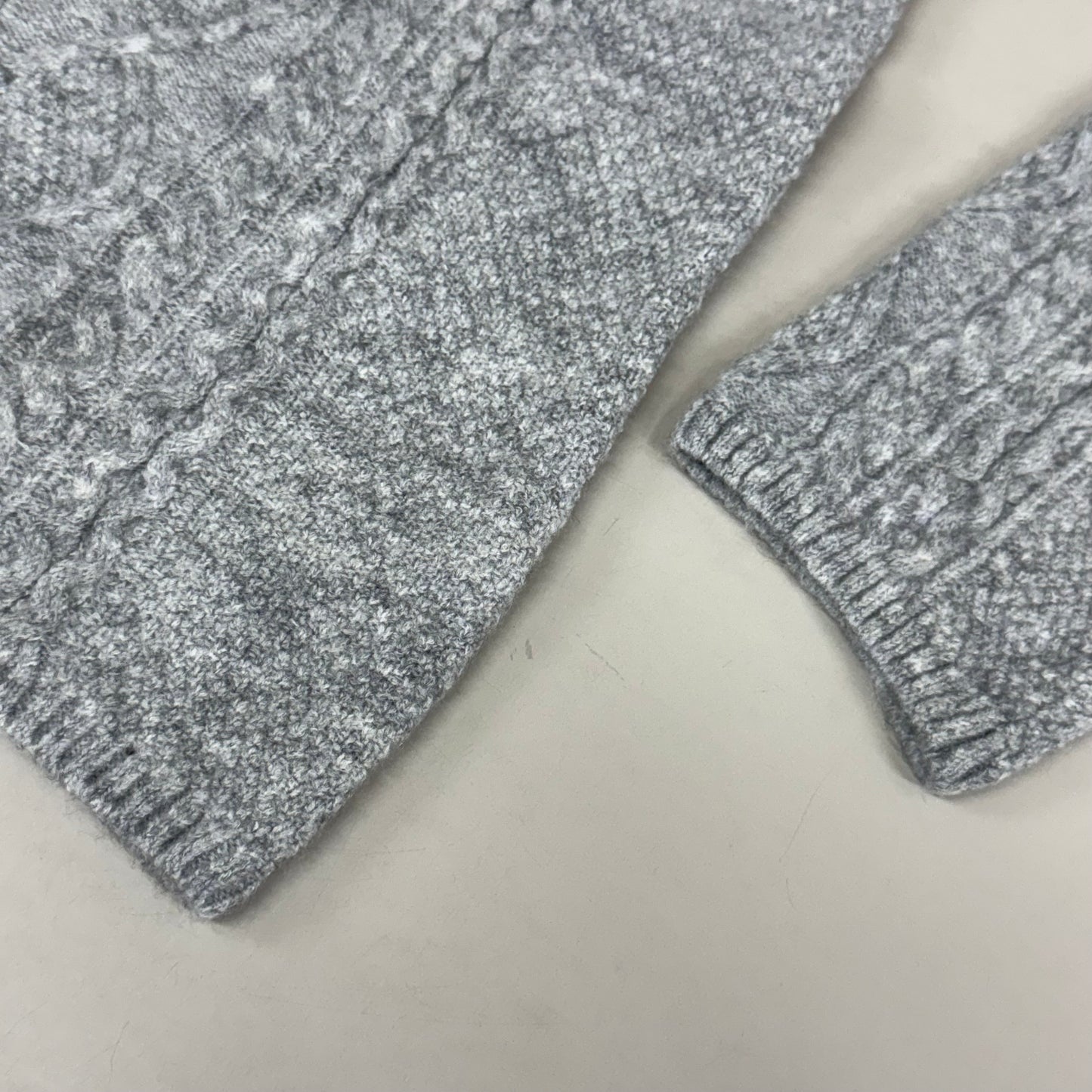 VINCE CAMUTO Cable Knit Sweater Women's Sz-M Light Heather Grey SC2895