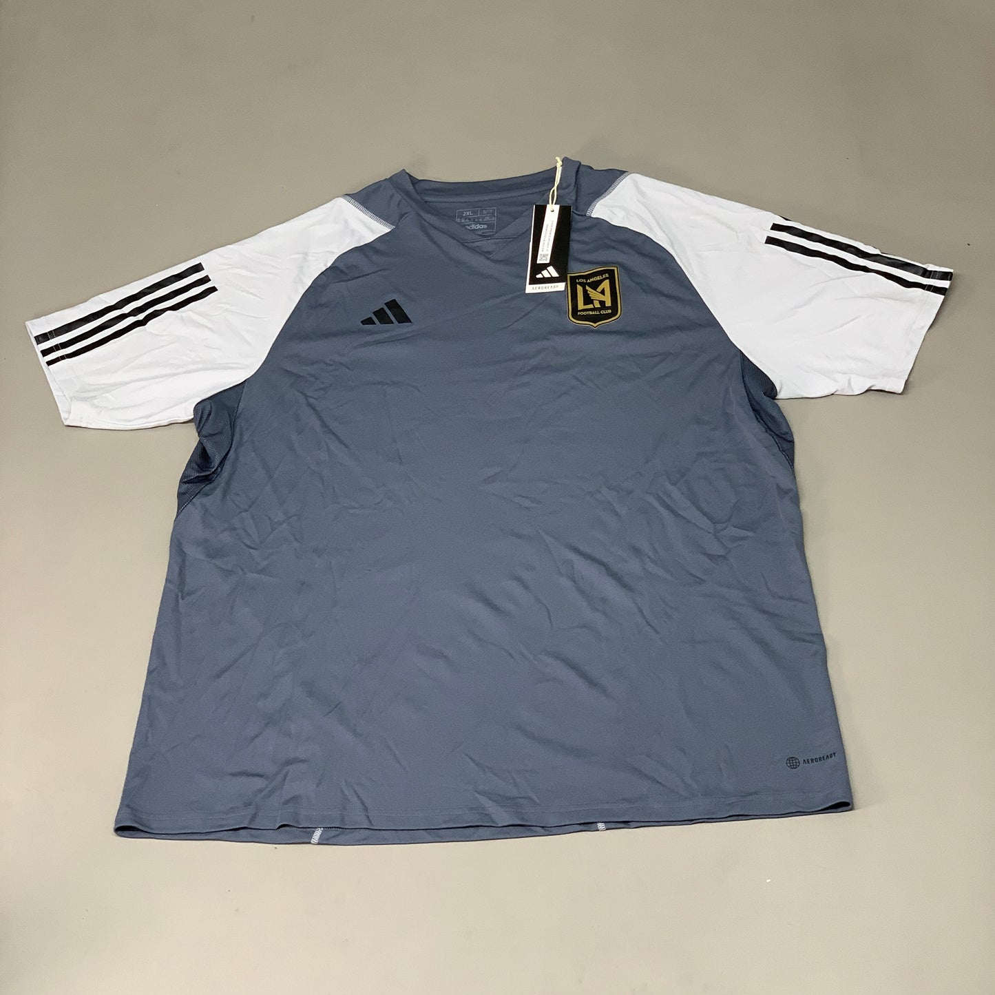 ADIDAS LosAngeles Football Club Training Jersey Short Sleeve Grey 2XL 118436210