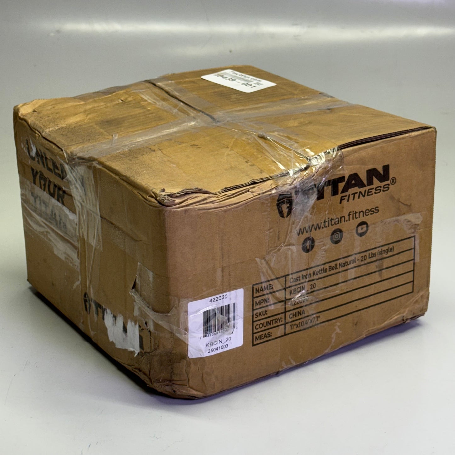 TITAN Kettlebell 20 Lbs 11" x 10.4" x 7.1" Black, KBCIN_20