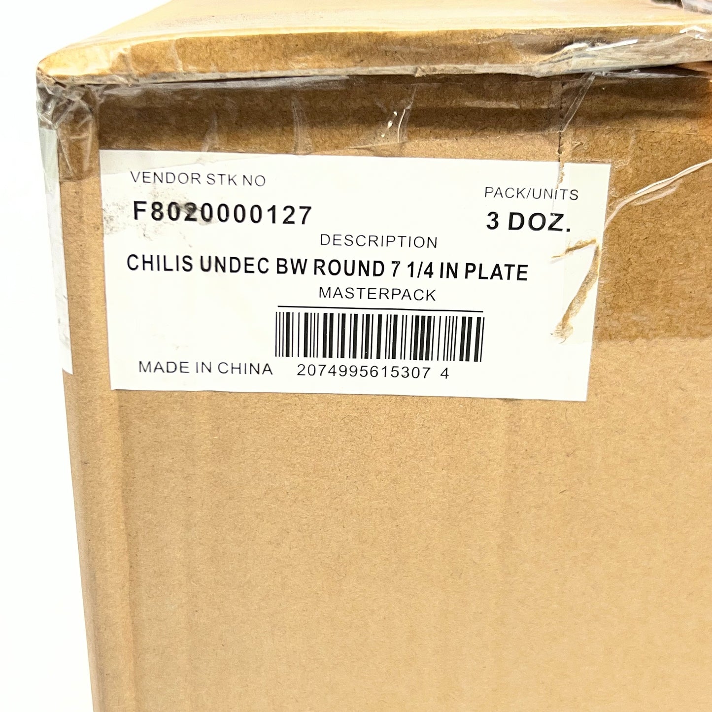 ONEIDA LTD (36 PACK) Commercial Grade Bright White Ceramic Plates - 7 1/4" Round F8020000127