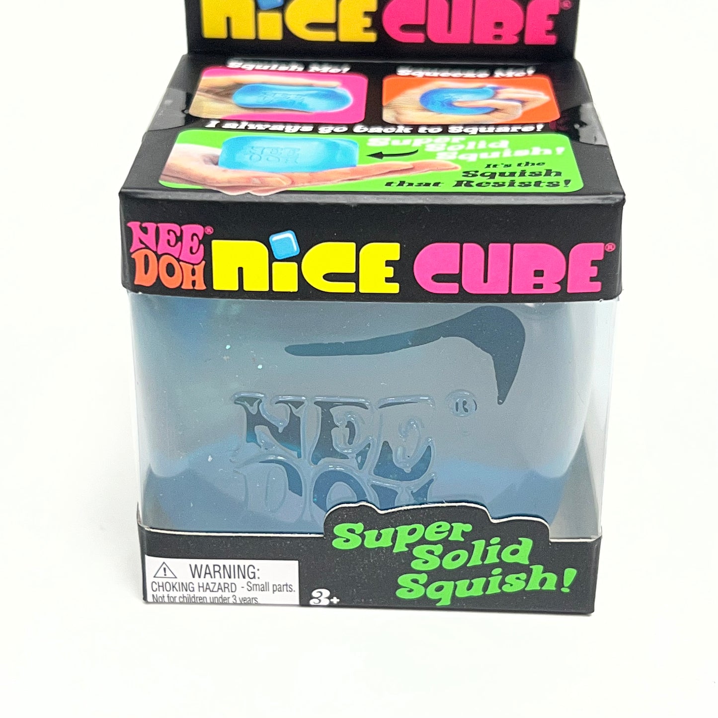 NEE DOH (2 PACK) Nice Cube Super Solid Squish Collectable 2.25" Blue 25362HY