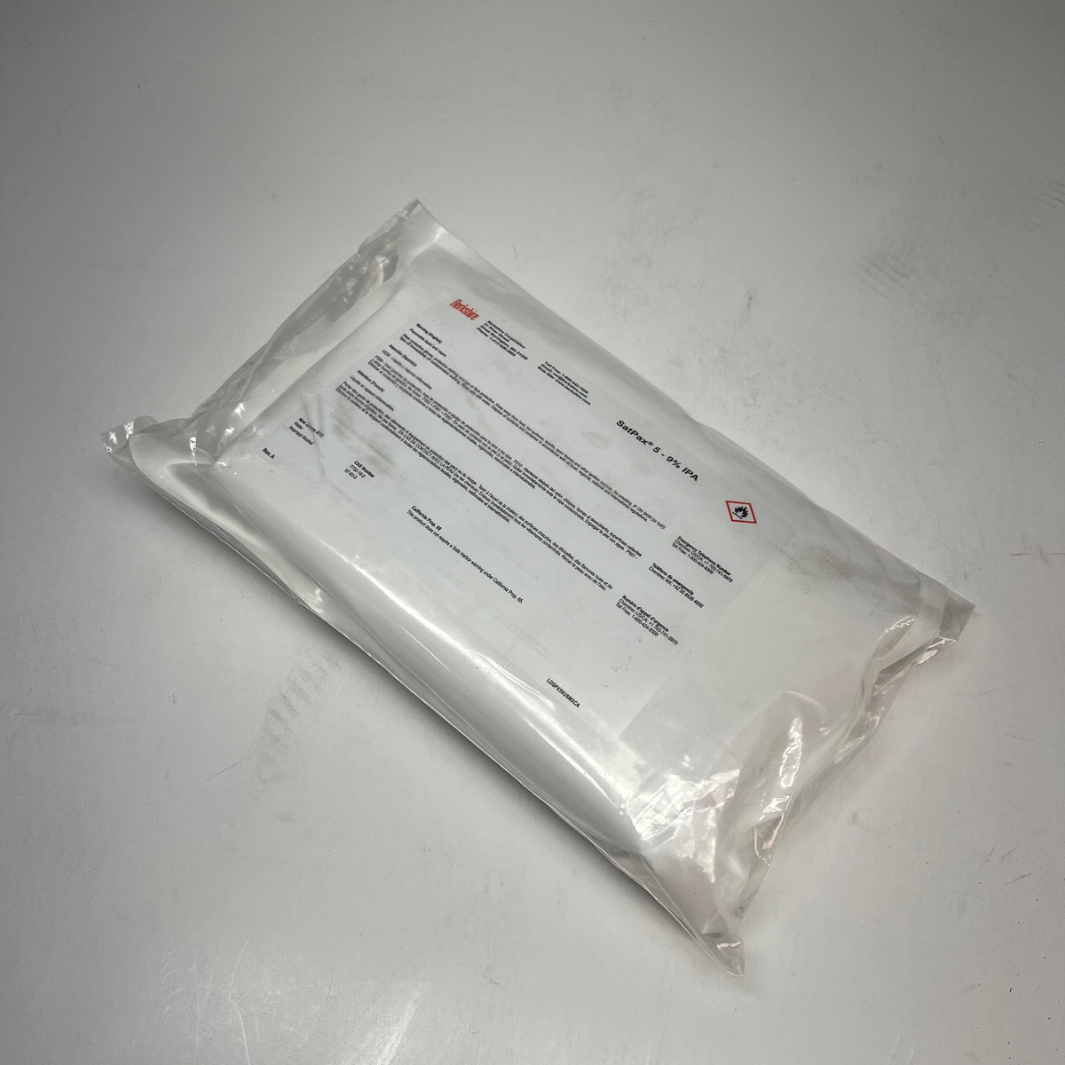 BERKSHIRE (12 PACK, 75 SHEETS EACH) Sat Pax Presaturated Cleanroom Wipers 9x9"