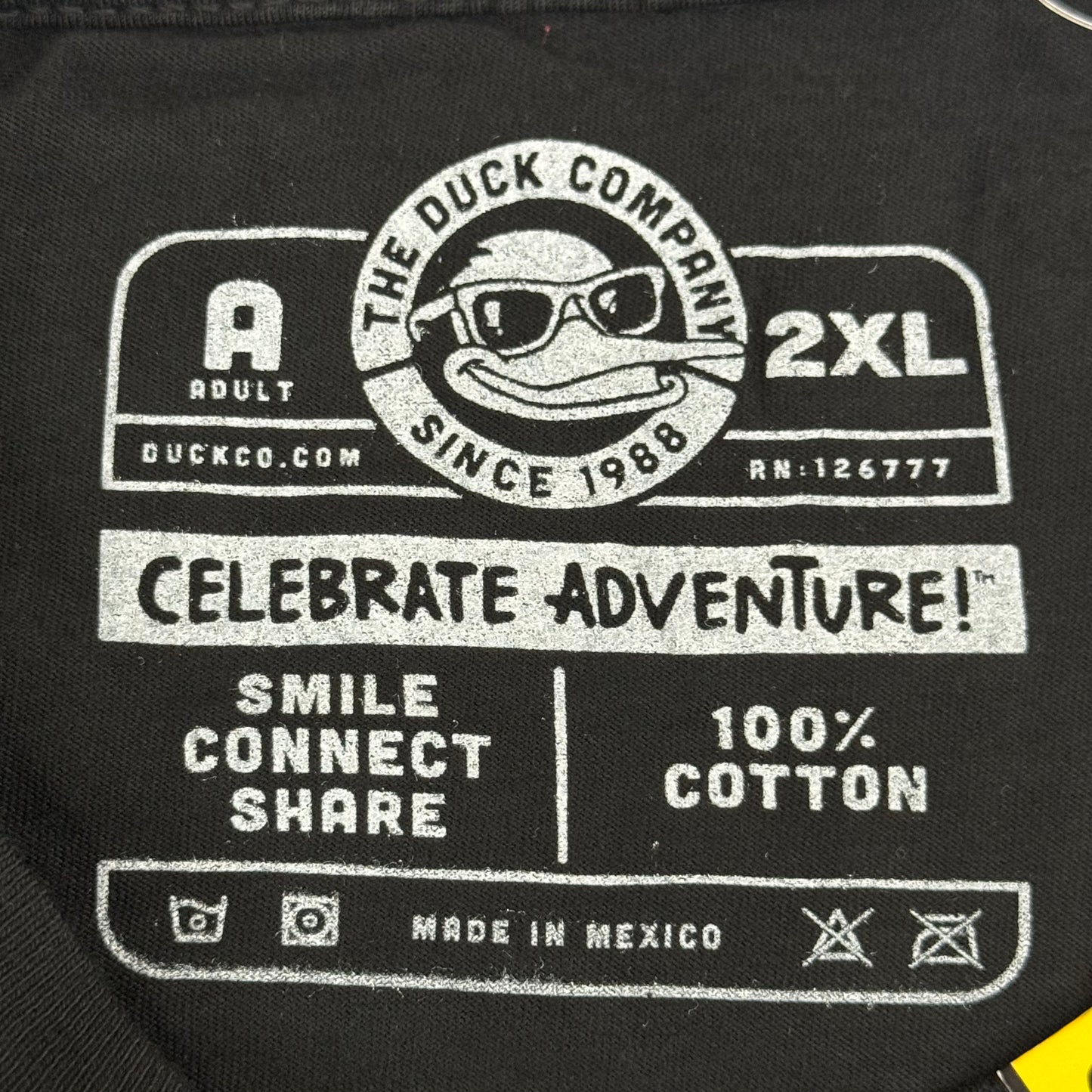 THE DUCK COMPANY Welcome To The Jungle Kalahari T-Shirt Adult XX-Large Black,Blue,Yellow