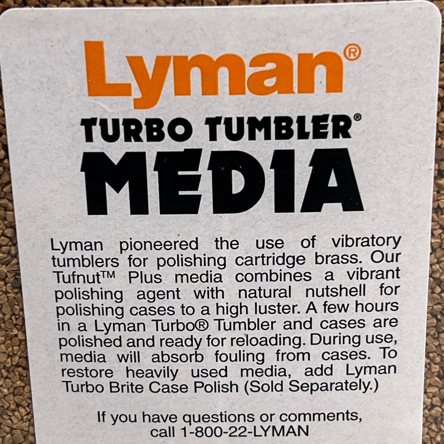 ZA@ LYMAN  Tufnut Plus Turbo Tumbler Media Shell Polishing Compound 5.75lbs 7631396